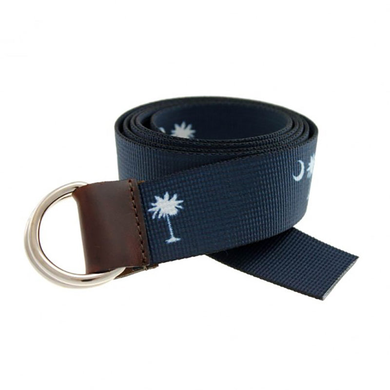 TB Phelps Largo D-Ring Web Belt Tree Moon Navy