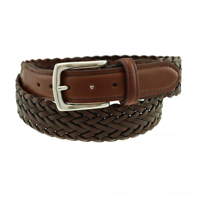 TB Phelps Maxwell Braided Leather Belt Briar