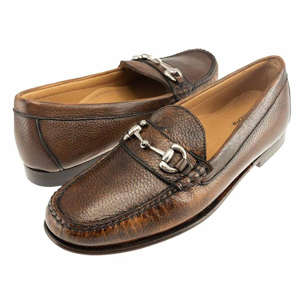 TB Phelps Preston Deerskin Bit Loafers Chestnut