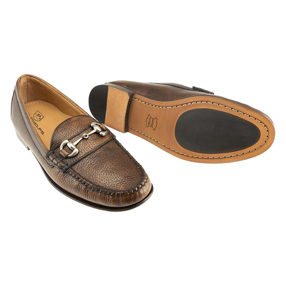 TB Phelps Preston Deerskin Bit Loafers Chestnut