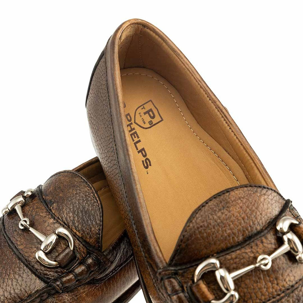TB Phelps Preston Deerskin Bit Loafers Chestnut