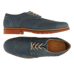 TB Phelps Reggie Suede Wingtip Shoes Flag Navy