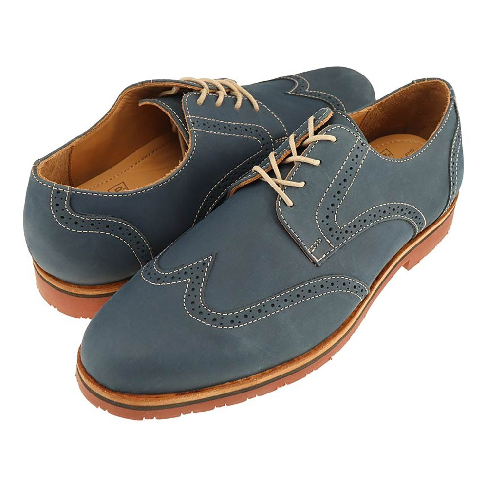 TB Phelps Reggie Suede Wingtip Shoes Flag Navy