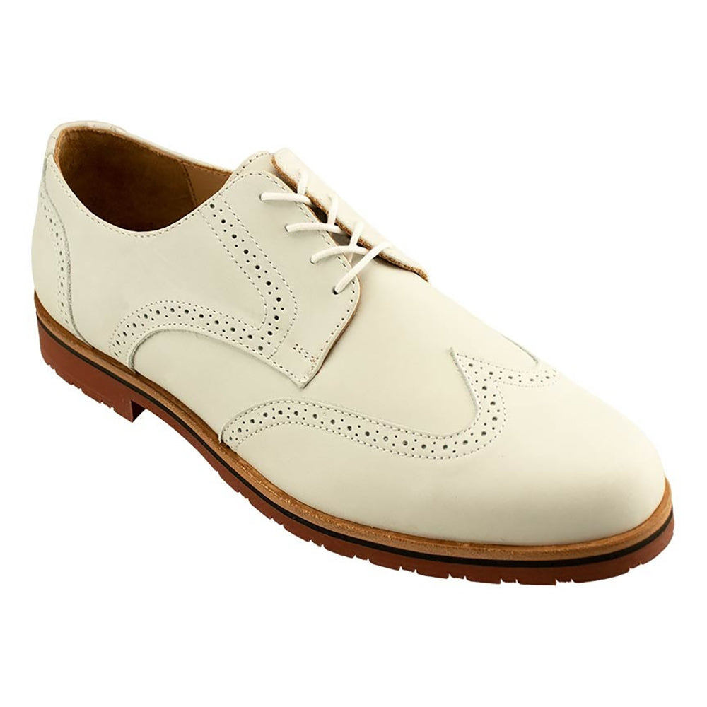 TB Phelps Reggie Suede Wingtip Shoes White