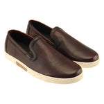 TB Phelps SoHo Deerskin Slip-On Sneakers Chestnut