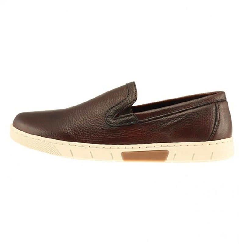 TB Phelps SoHo Deerskin Slip-On Sneakers Chestnut