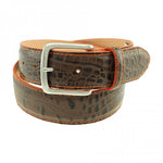 TB Phelps Travis Moc Croc Belt Chocolate