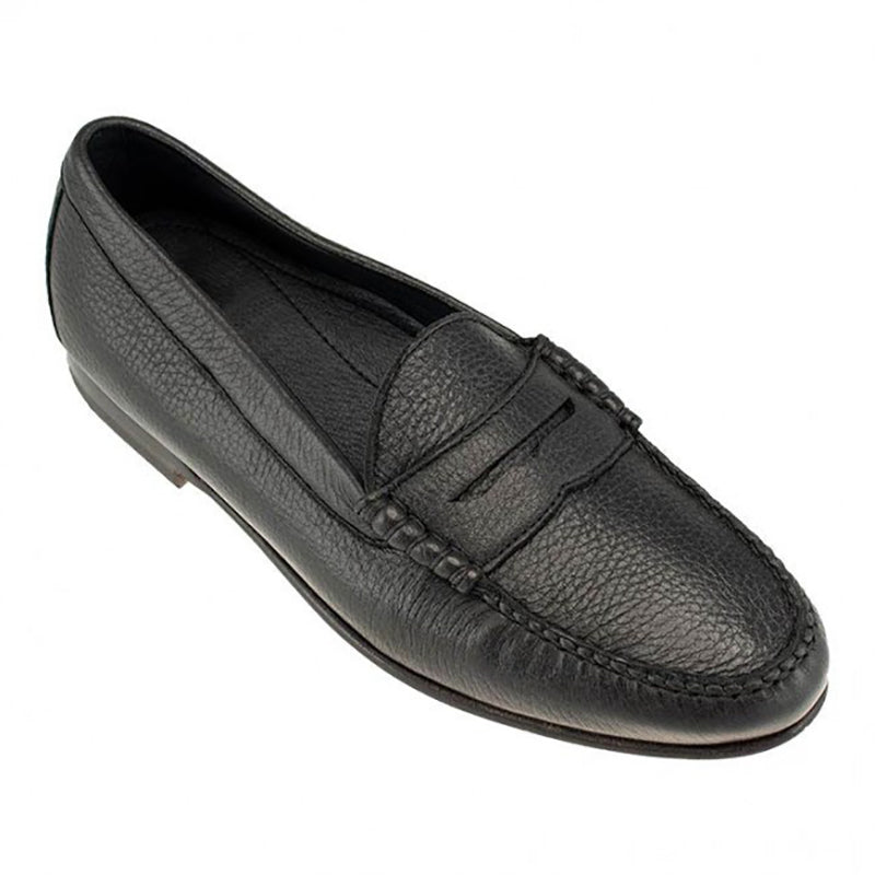 TB Phelps Ventura Deerskin Penny Loafer Black Stag