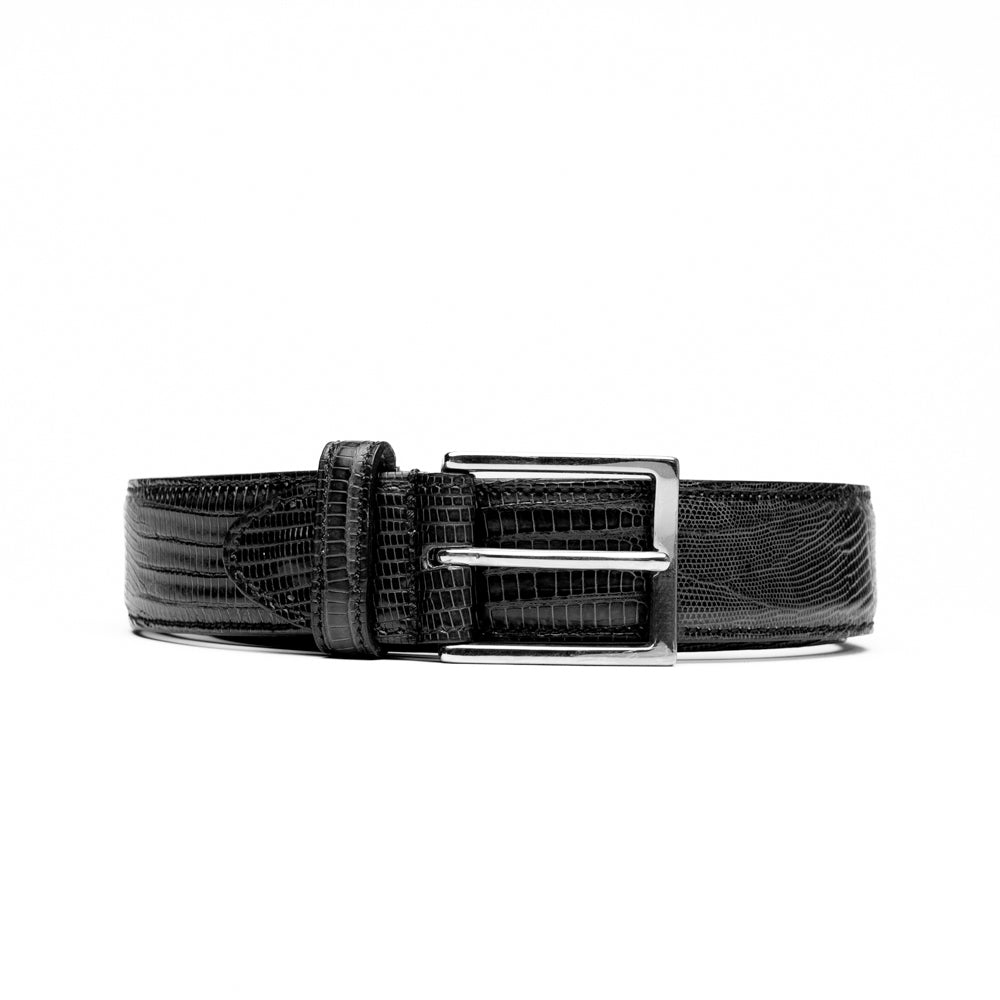 Zelli Teju Lizard Belt Black (74-350-BLK)