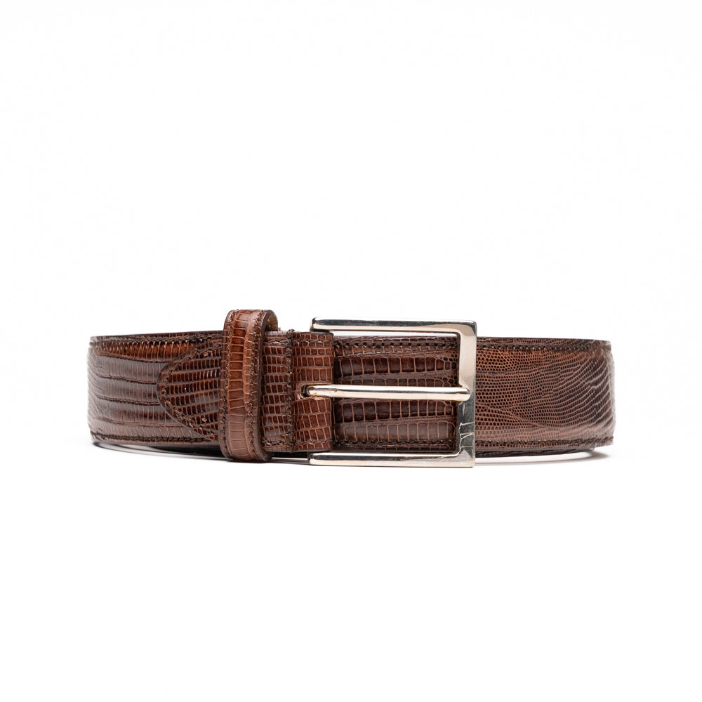 Zelli Teju Lizard Belt Brown (74-350-BRN)