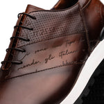 Zelli Testo Italian Calfskin Sneakers Brown (65-395-BRN)