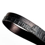 Marco Di Milano Texas Caiman Crocodile & Calfskin Belt Black