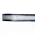 Marco Di Milano Texas Caiman Crocodile & Calfskin Belt Stone Gray