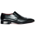 Vinci Leather The Everest Leather Cap Toe Dress Loafer Black (16011)
