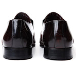 Vinci Leather The Everest Leather Cap Toe Dress Loafer Burgundy (16011)