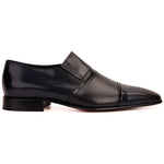 Vinci Leather The Everest Leather Cap Toe Dress Loafer Navy (16011)