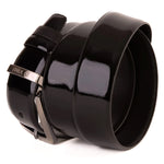 Vinci Leather The Sun Patent Leather Reversible Belt Black