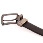 Vinci Leather The Sun Patent Leather Reversible Belt Black