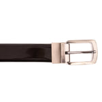 Vinci Leather The Sun Patent Leather Reversible Belt Black