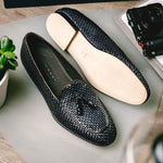 Zelli Tino Woven Tassel Loafers Blue (15-216-NVY)