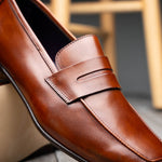 Zelli Tippa Italian Calfskin Penny Loafers Cognac (15-750-CGN)