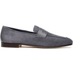 Zelli Tippa Suede / Calfskin Penny Loafers Grey