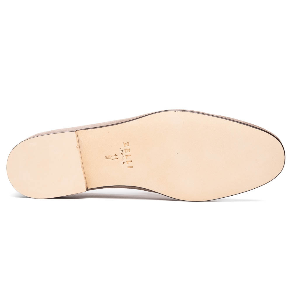 Zelli Tippa Suede / Calfskin Penny Loafers Taupe (16-672-TPE)