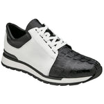 Belvedere Titan Caiman Crocodile Sneakers Black / White (33631)