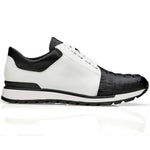 Belvedere Titan Caiman Crocodile Sneakers Black / White