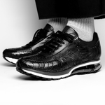 Belvedere Todd Ostrich Leg Sneakers Black (E02)