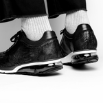 Belvedere Todd Ostrich Leg Sneakers Black (E02)