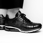 Belvedere Todd Ostrich Leg Sneakers Black (E02)