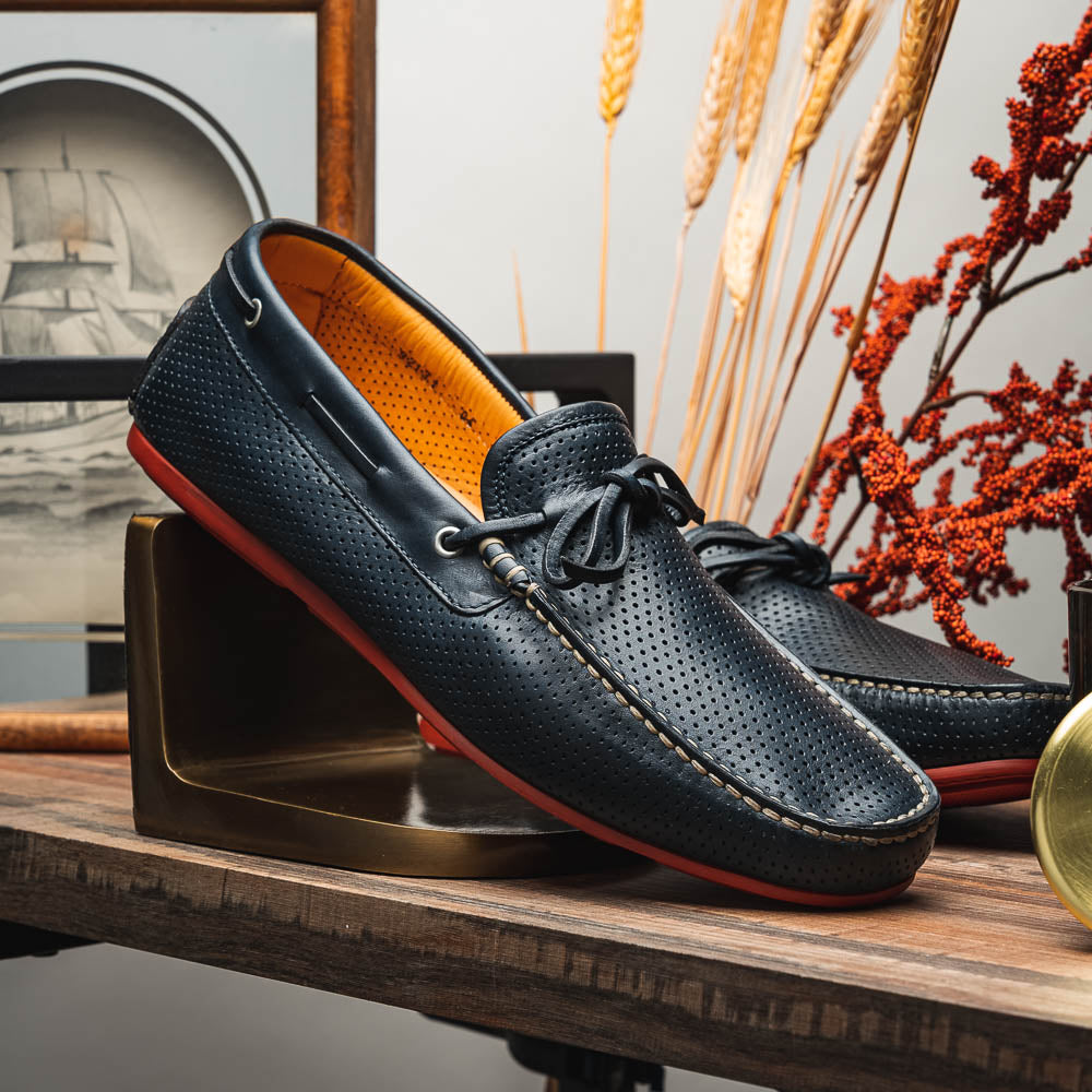 Santoni Driving Shoes Navy