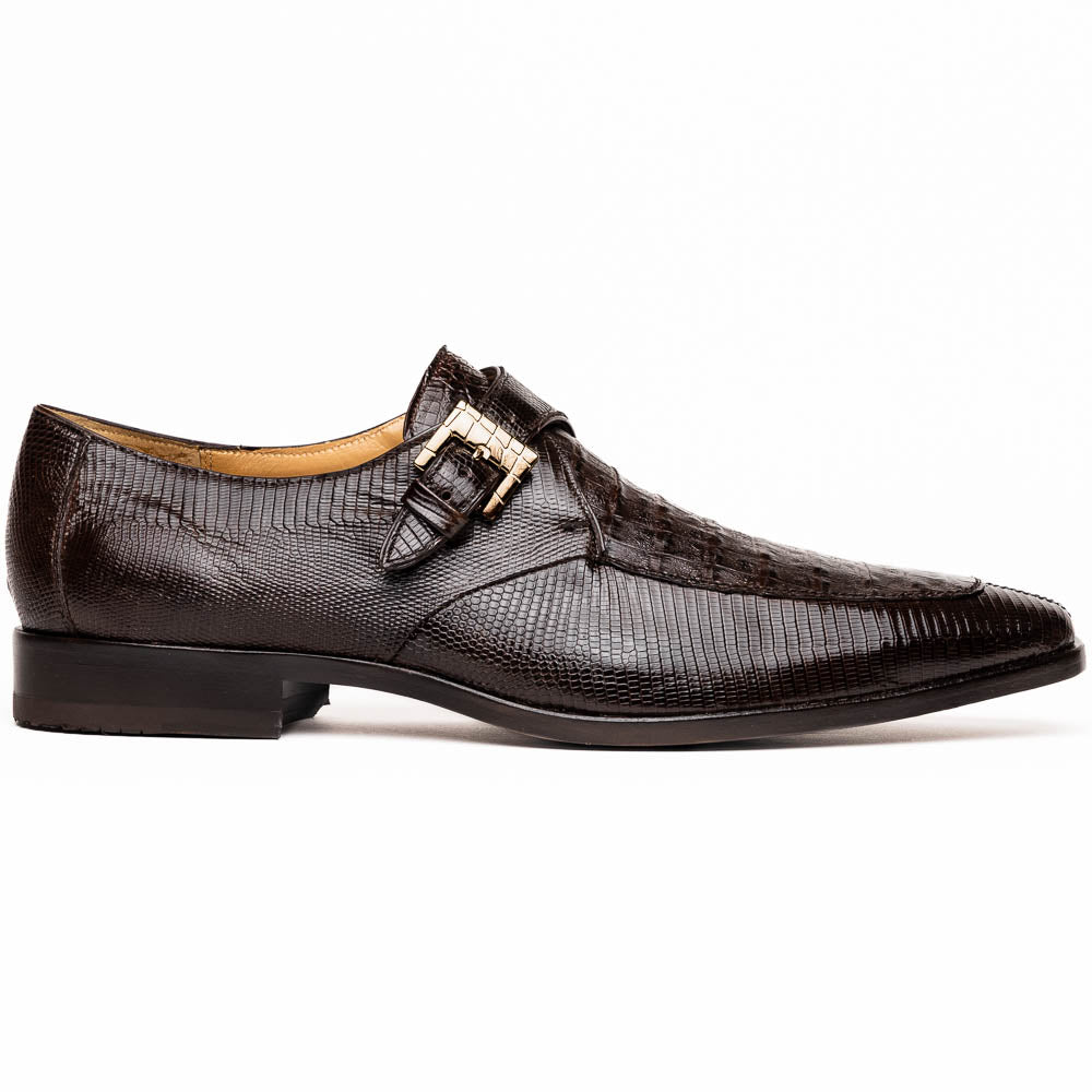 Marco Di Milano Toluca Crocodile & Lizard Monk Strap Brown