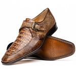 Marco Di Milano Toluca Crocodile & Lizard Monk Strap Rustic Orix