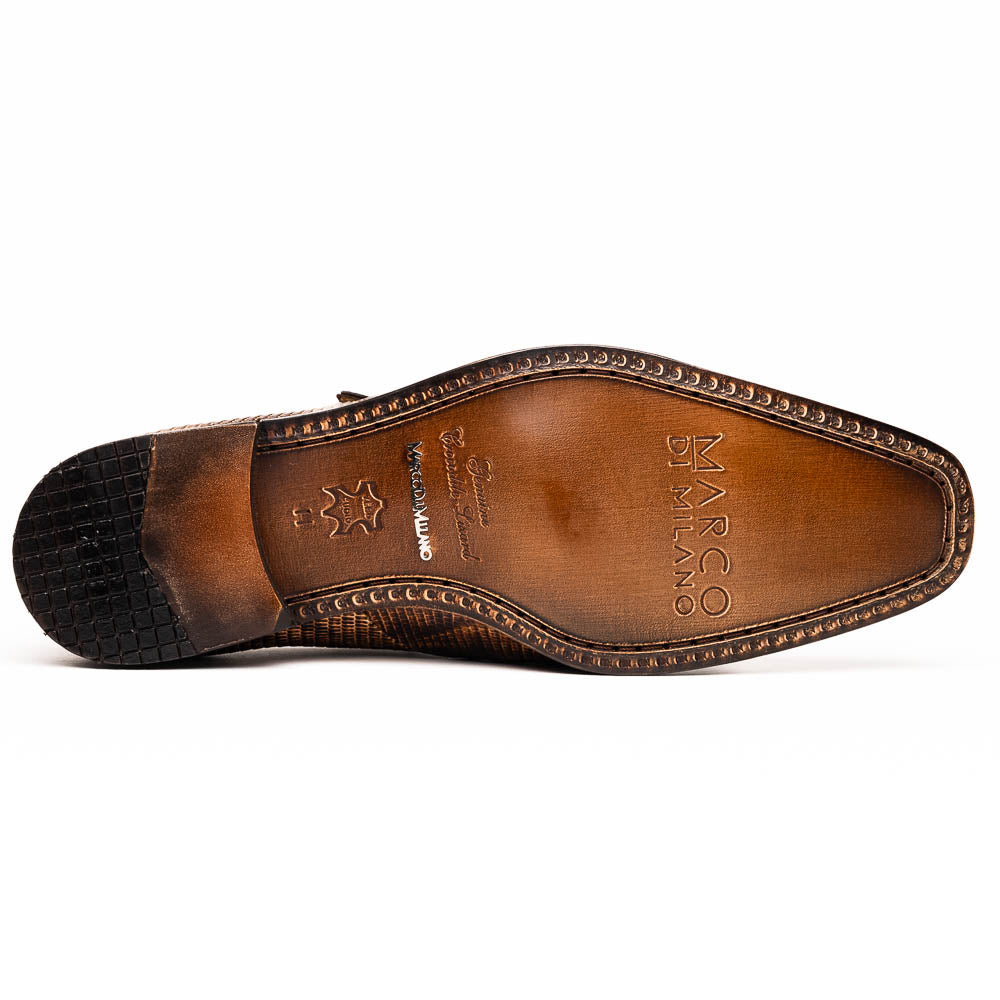 Marco Di Milano Toluca Crocodile & Lizard Monk Strap Rustic Orix