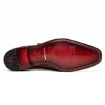 Marco Di Milano Toluca Crocodile & Lizard Monk Strap Wine