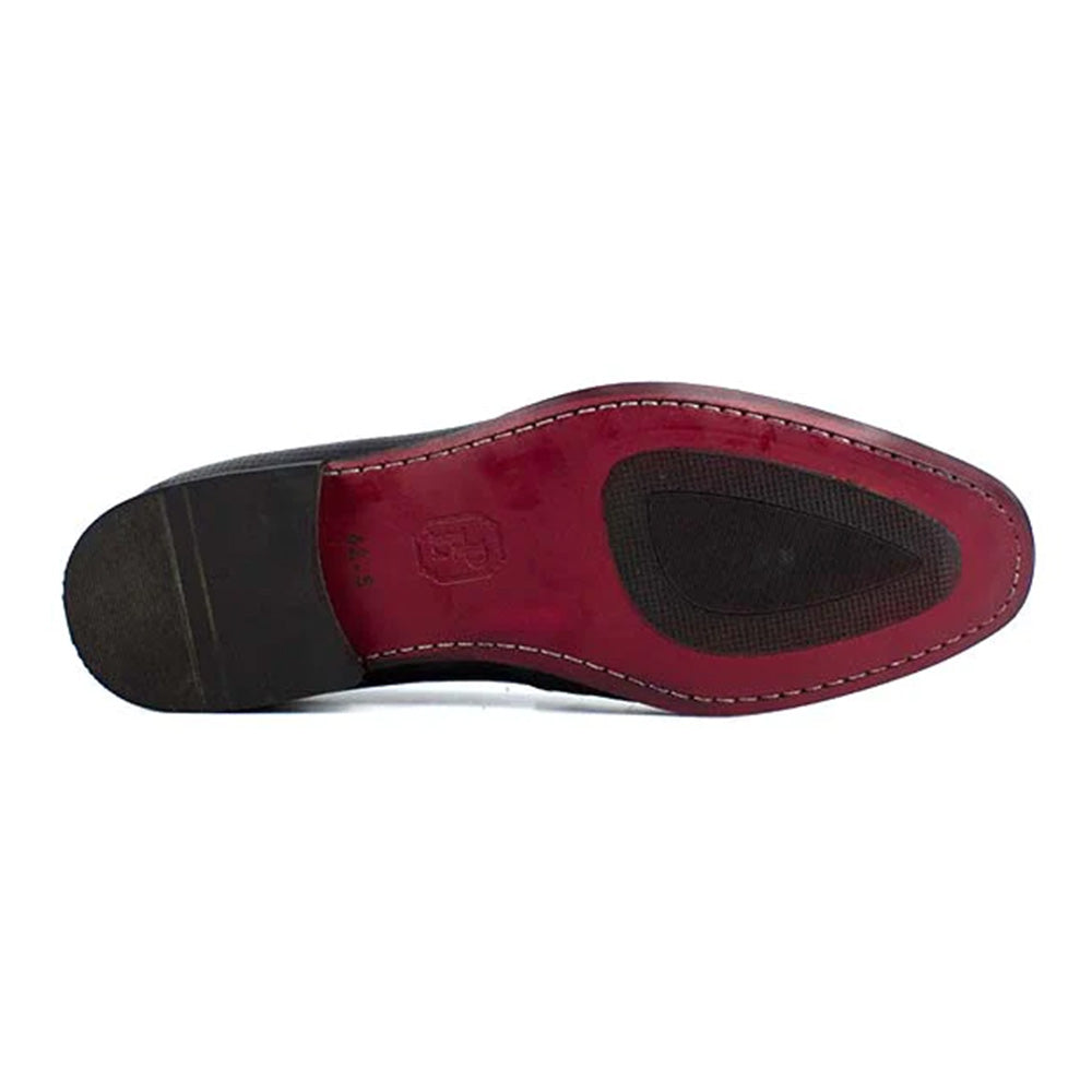 Corrente P000594 Tomaso Double Buckle Loafer Black