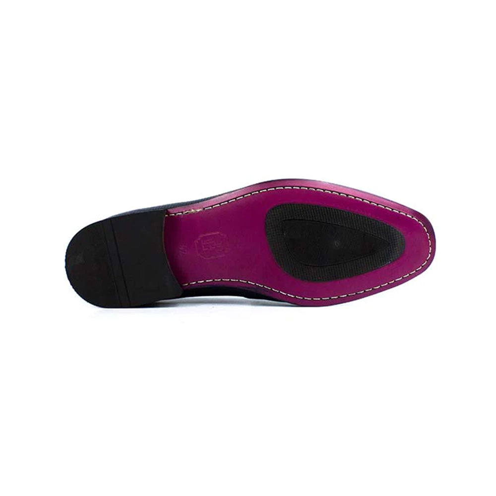 Corrente P000597 Tomaso Double Buckle Loafer Navy