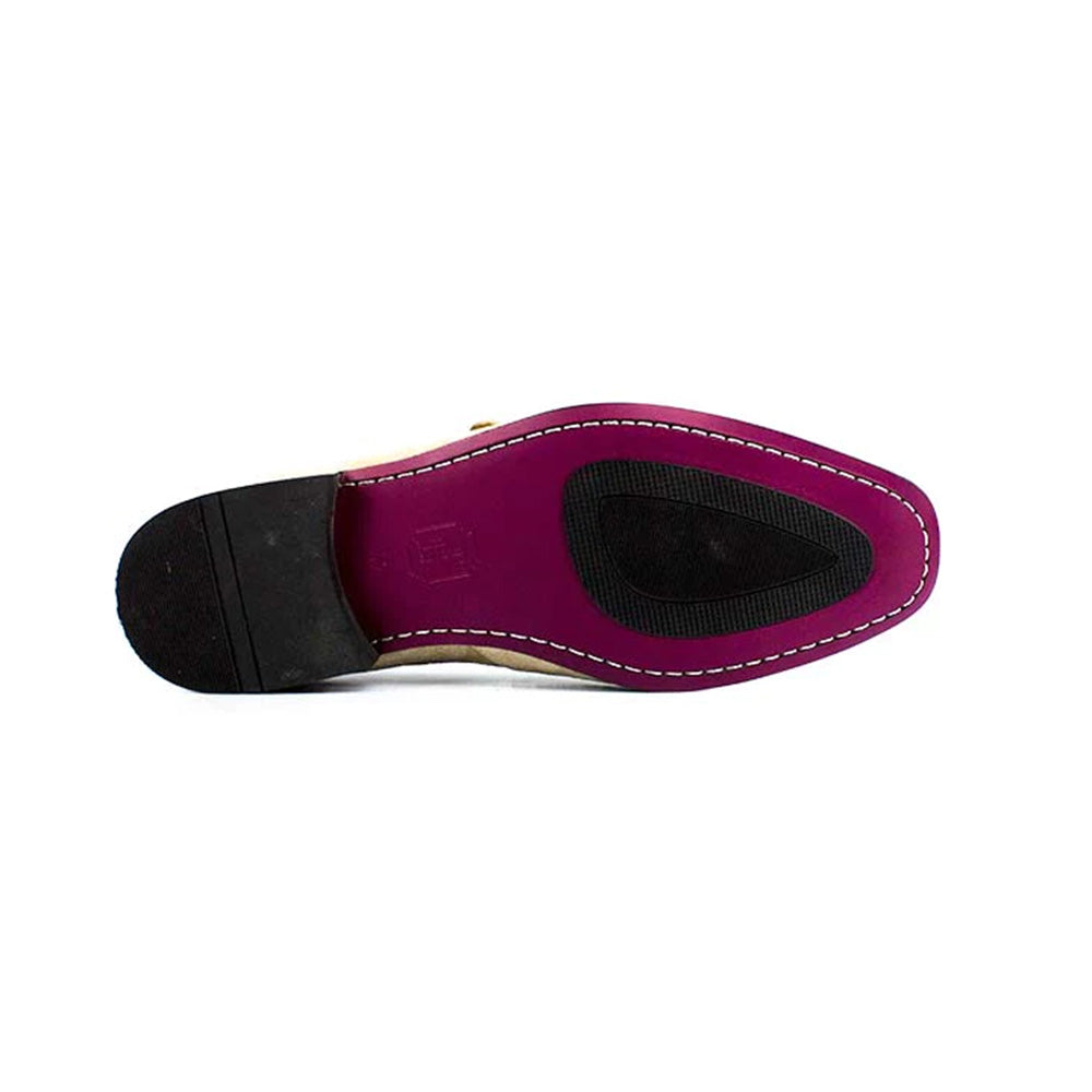 Corrente P000598 Tomaso Suede Double Buckle Loafer Taupe