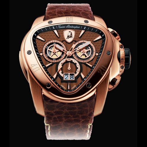Tonino Lamborghini Spyder 1011 Chronographic Watch Gold/Brown