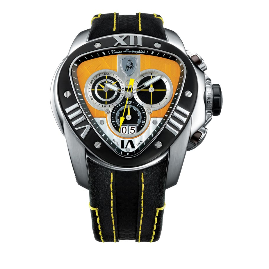 Tonino Lamborghini Spyder 1017 Chronographic Watch Black/Yellow