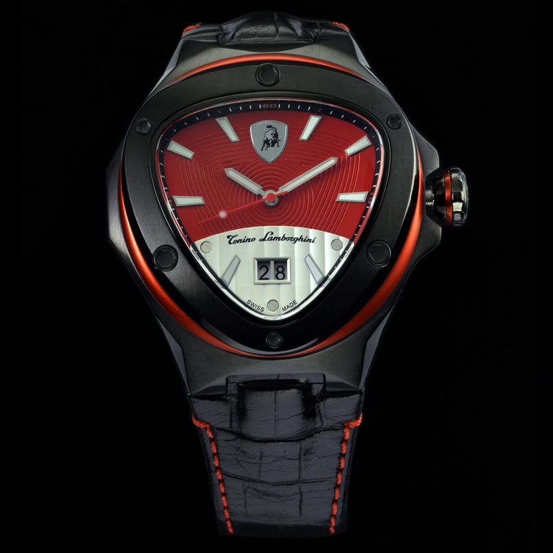 Tonino Lamborghini Spyder 3038 3-Hand Watch Red