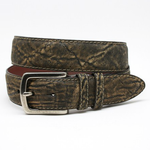 Torino Leather Antiqued African Elephant Belt Olive
