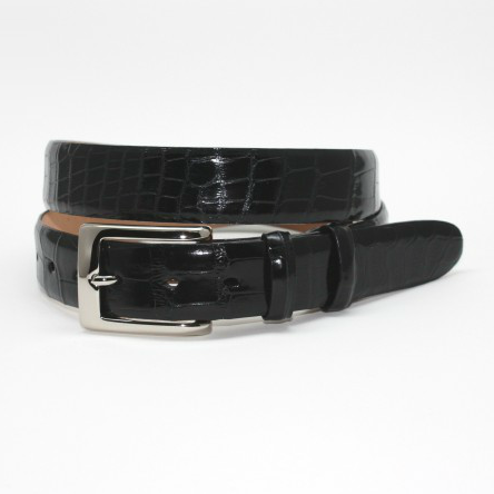 Torino Leather Genuine Alligator Belt Black