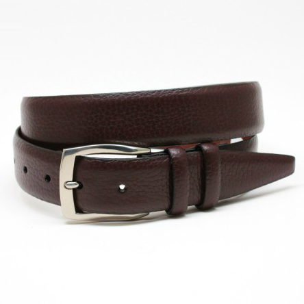 Torino Leather Soft Pebble Grain Belt Cordovan