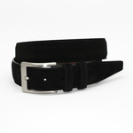 Torino Leather Italian Calf Suede Belt Black