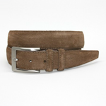 Torino Leather Italian Calf Suede Belt Whiskey