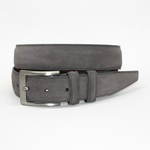 Torino Leather Italian Calf Suede Belt Gray