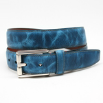 Torino Leather Oiled Shrunked Calfskin Belt Royal